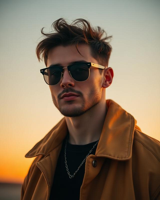 AI portrait — golden hour