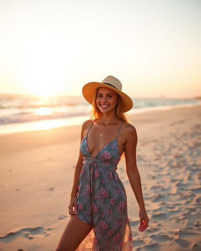 AI portrait — beach